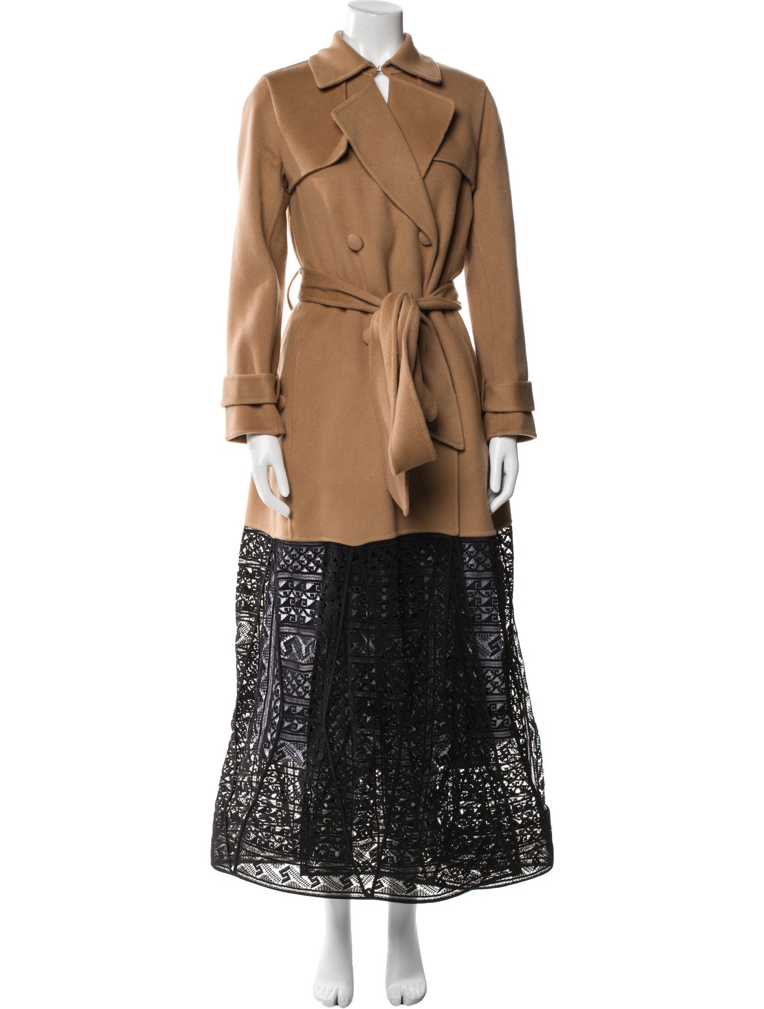 Gabriela Hearst Cashmere Colorblock Pattern Trench Coat w/ Tags
