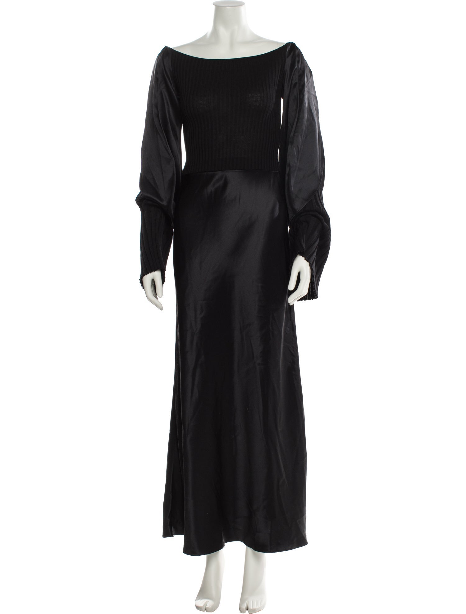 Gabriela Hearst Bateau Neckline Long Dress