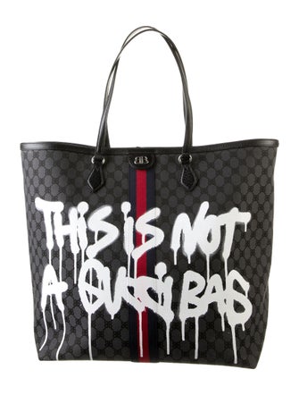 Gucci x Balenciaga BB Supreme Large The Hacker Project Graffiti Tote