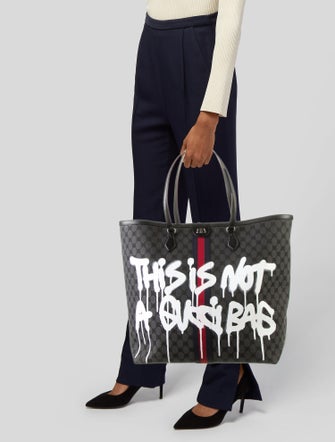 Gucci x Balenciaga BB Supreme Large The Hacker Project Graffiti Tote