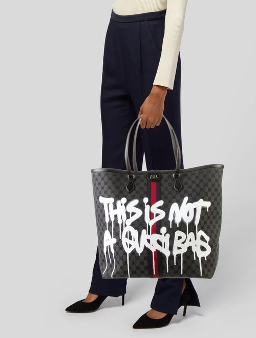 Gucci x Balenciaga BB Supreme Large The Hacker Project Graffiti Tote