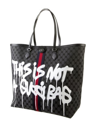 Gucci x Balenciaga BB Supreme Large The Hacker Project Graffiti Tote