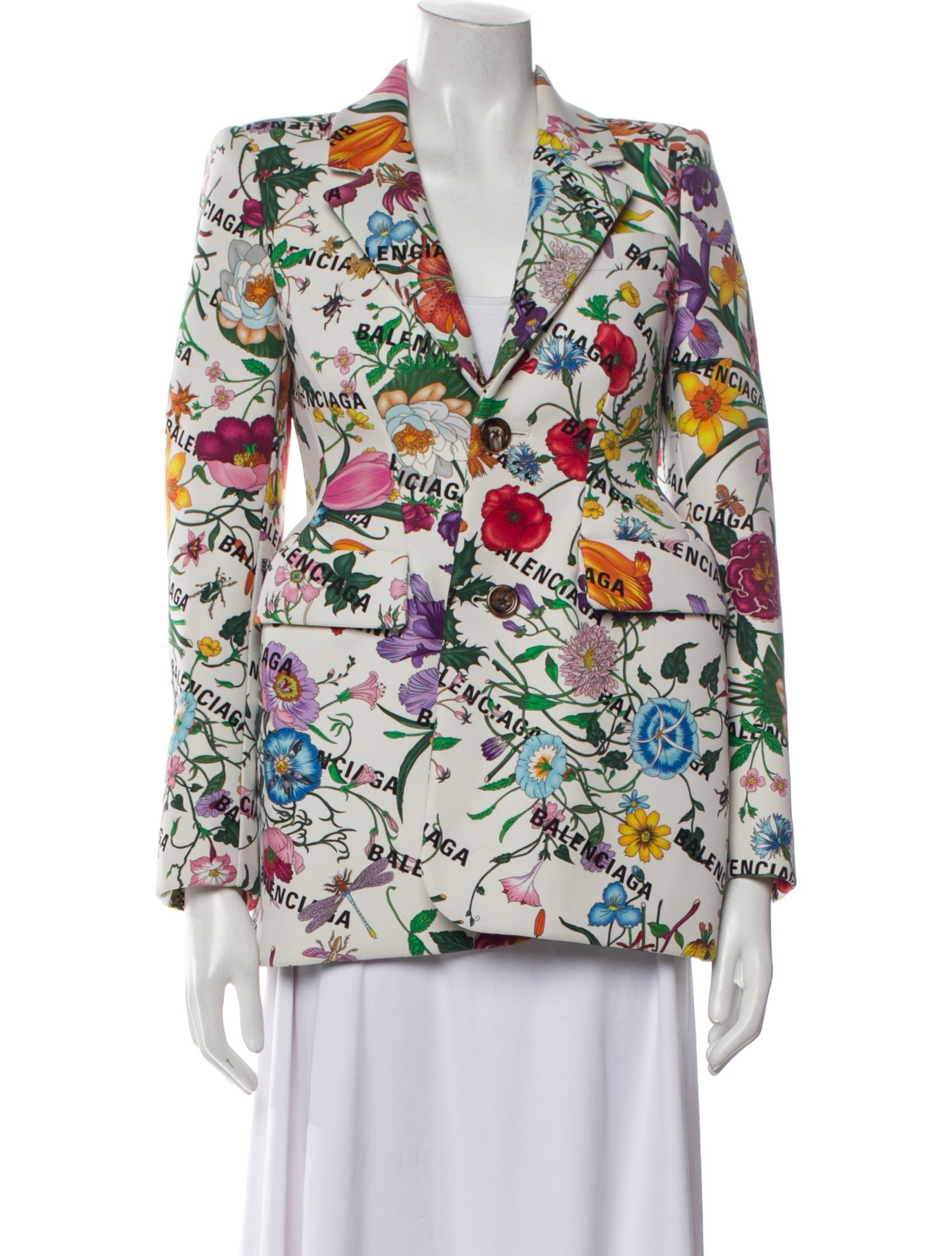 Gucci x Balenciaga Floral Silk Blazer