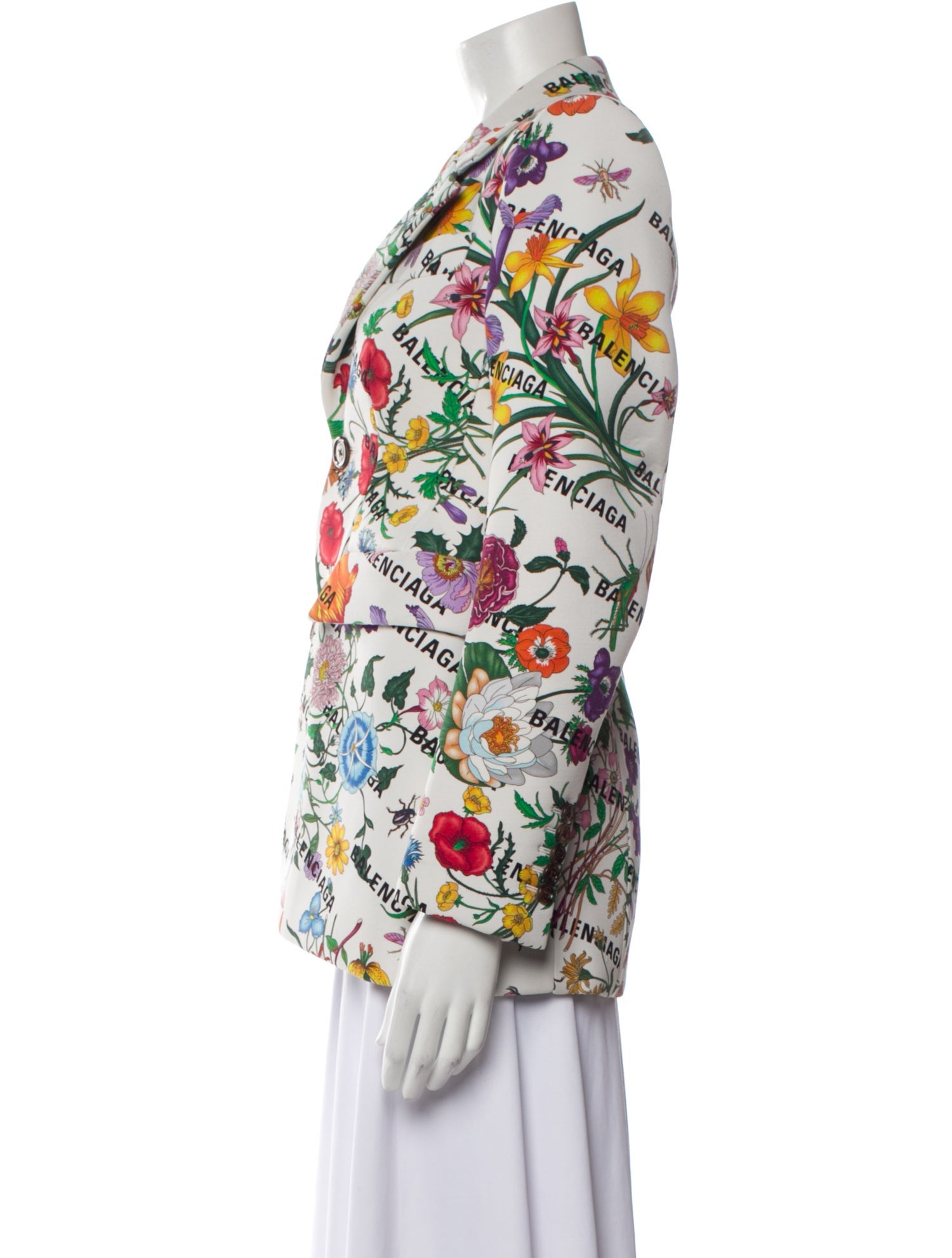 Gucci x Balenciaga Floral Silk Blazer
