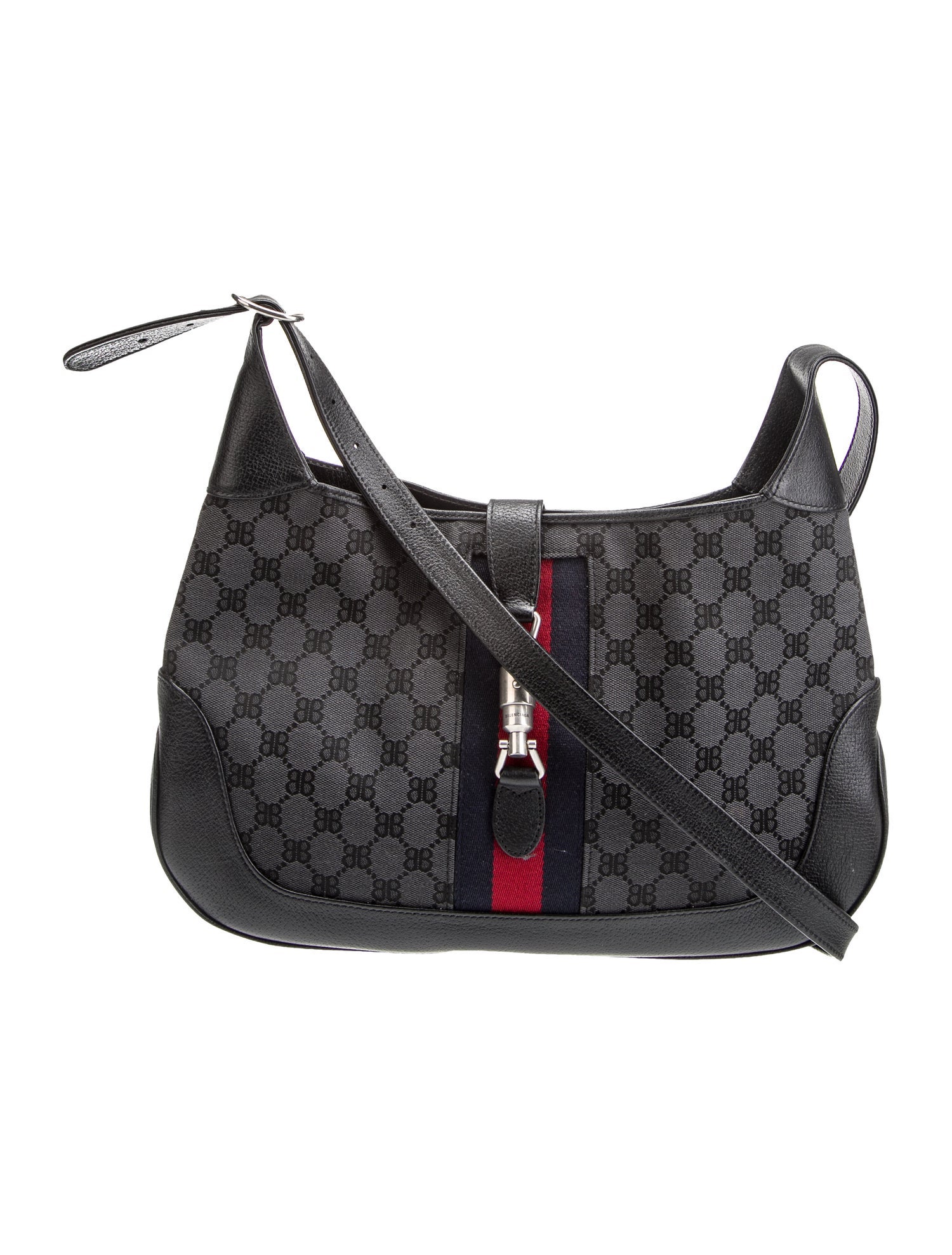 SALE☆稀少GUCCI & BALENCIAGA☆GGモノグラムホーボーバッグ BALENCIAGA X GUCCI GG Supreme Monogram Small Hourglass Top