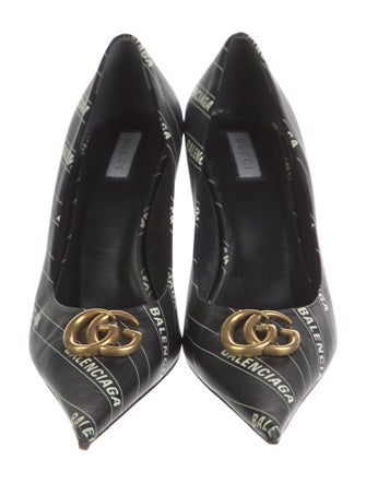 Gucci x Balenciaga Hacker Project Knife Heels Double G Logo Pumps