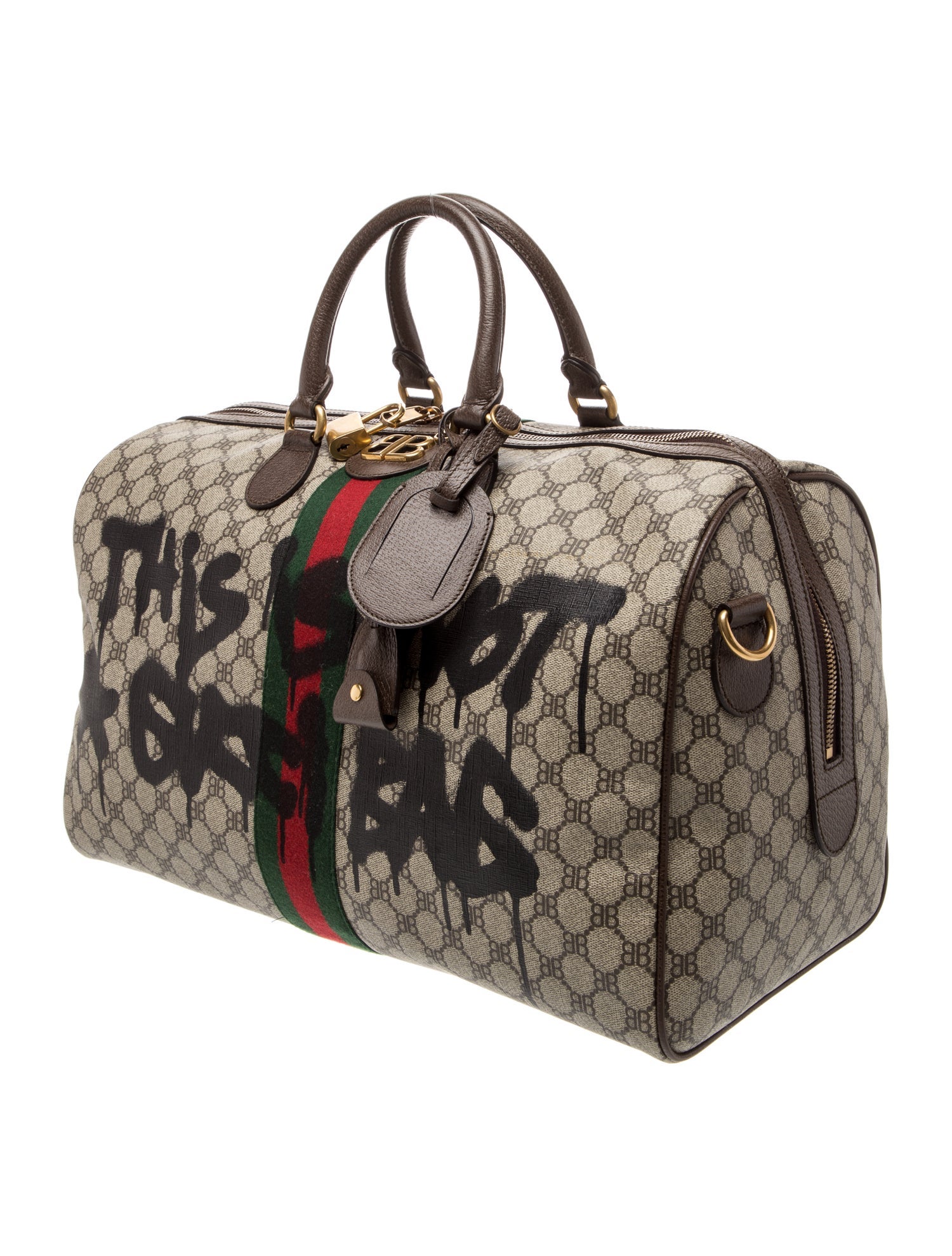 BALENCIAGA バレンシアガ ミディアムダッフルバッグ GUCCI Gucci x Balenciaga Web x Gucci The Hacker Project Medium Duffle