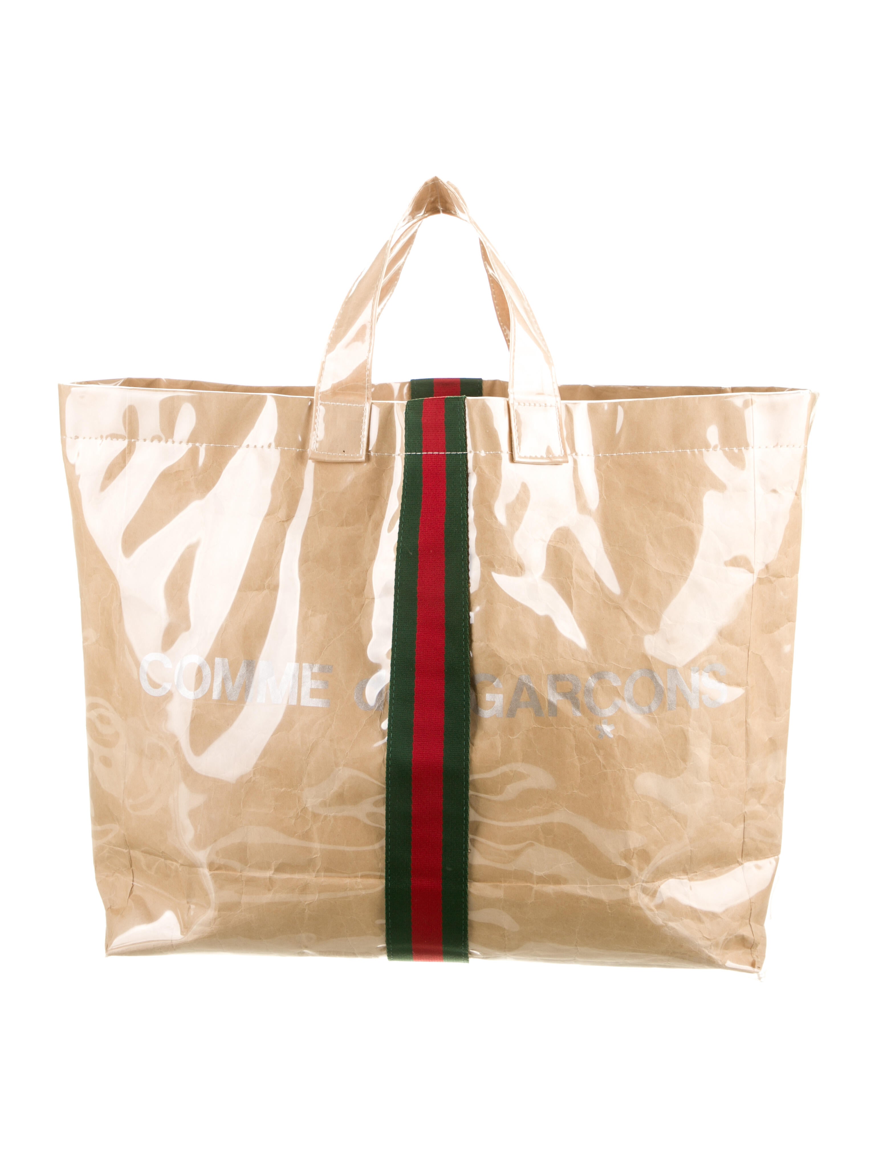 Gucci x COMME des GARÇONS PVC Tote Bag - Brown Totes, Handbags