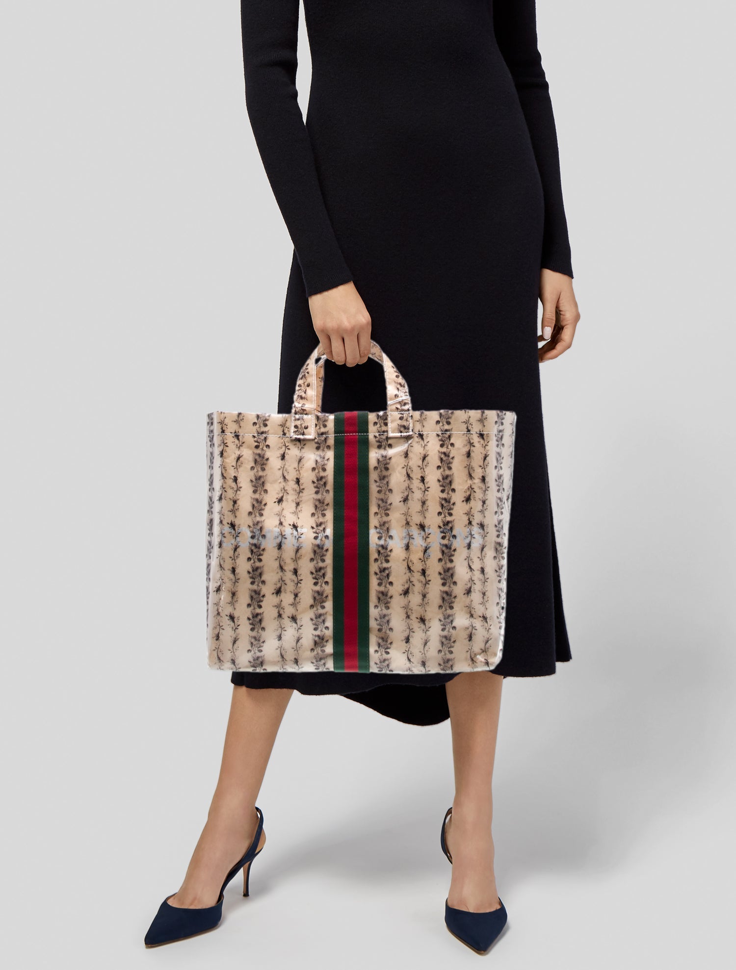 Gucci x COMME des GARÇONS Web Tote w/ Tags