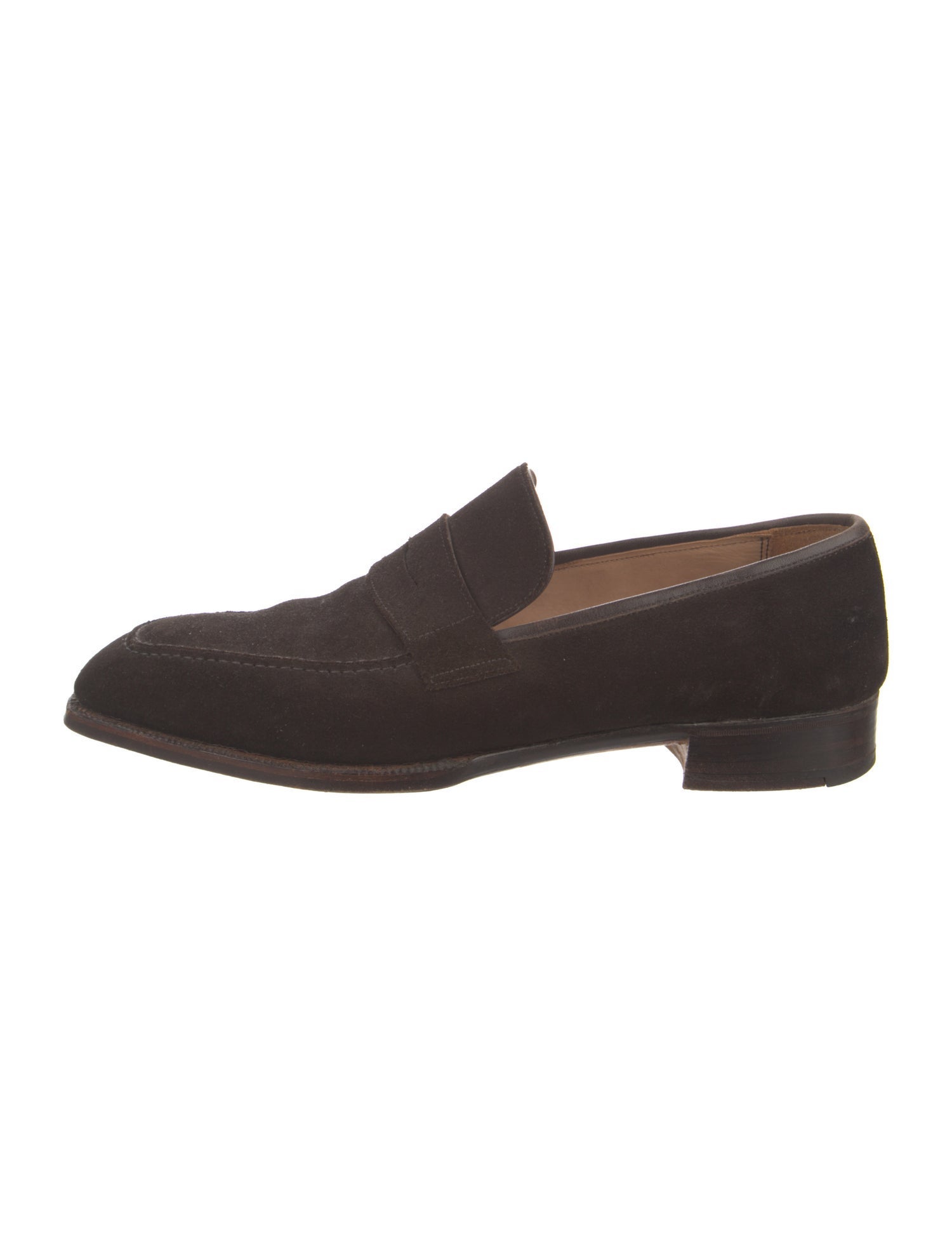 George Cleverley Suede Leather Trim Embellishment Loafers