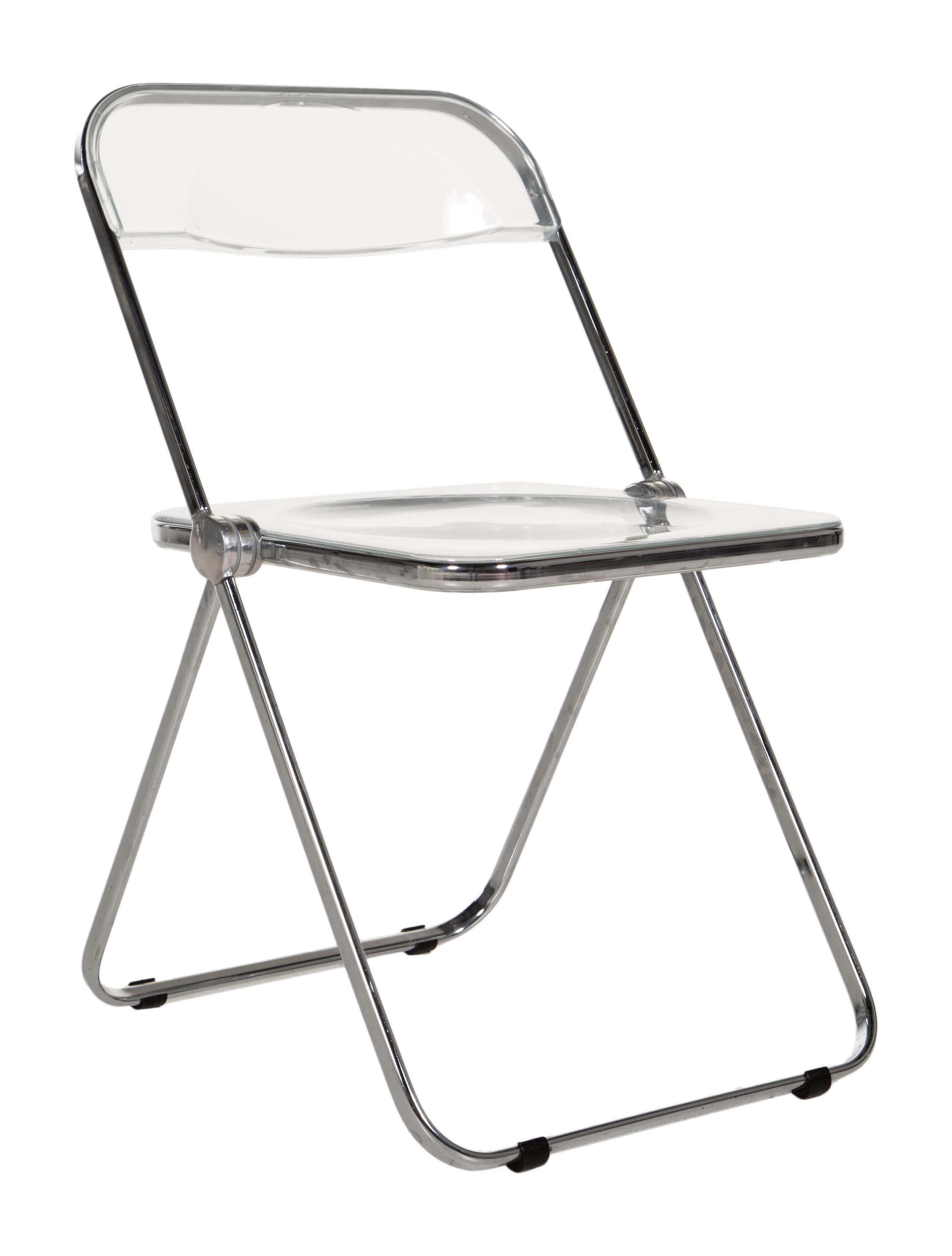Giancarlo Piretti Plia Folding Chair Silver, 1 pieces Seating, Furniture GCPRT20003 The