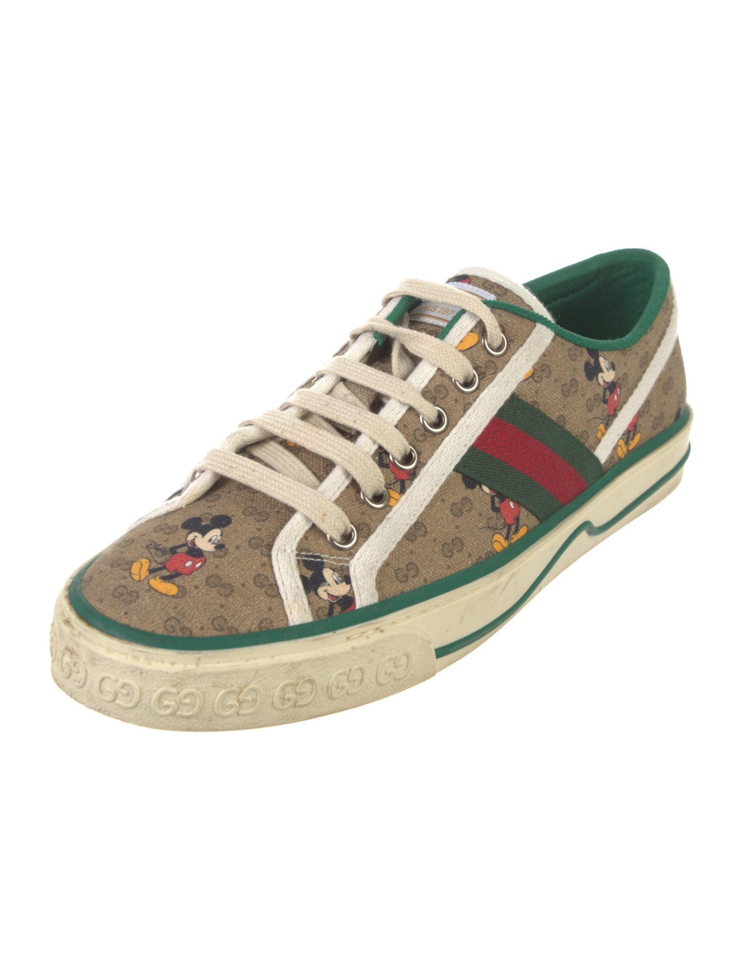 Gucci x Disney Web Accent Canvas Sneakers