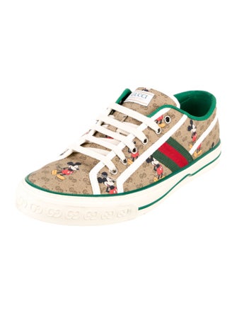 Gucci x Disney Web Accent Canvas Sneakers