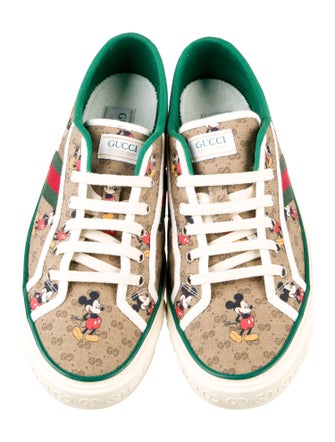 Gucci x Disney Web Accent Canvas Sneakers
