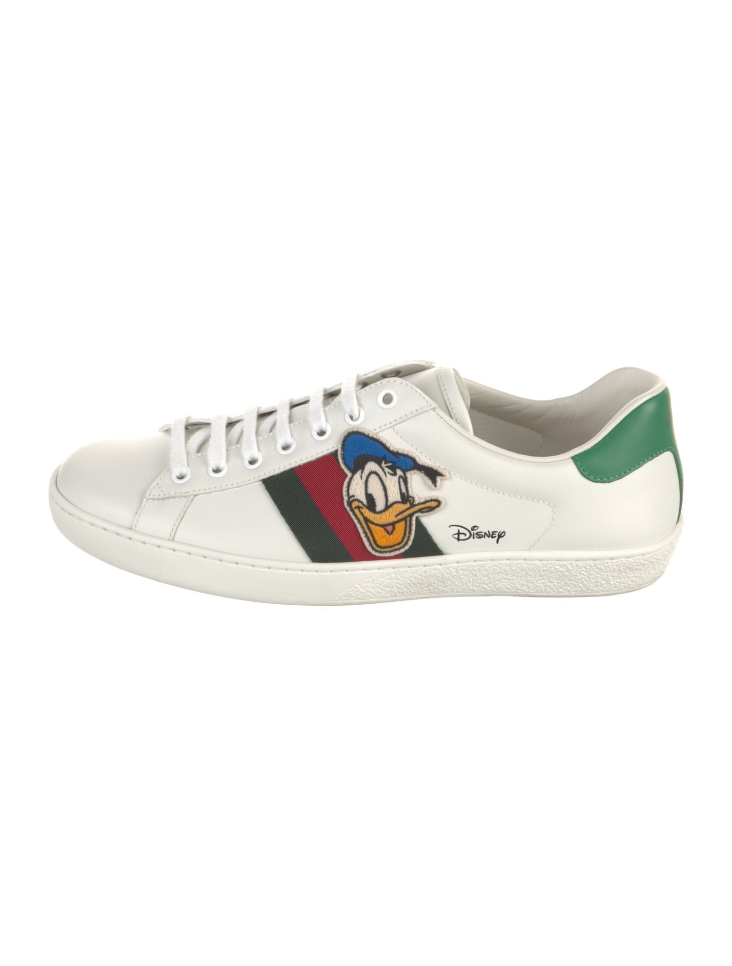 Gucci x Disney Web Accent Leather Sneakers