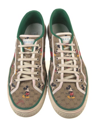 Gucci x Disney Web Accent Canvas Sneakers