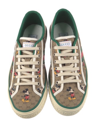 Gucci x Disney Web Accent Canvas Sneakers