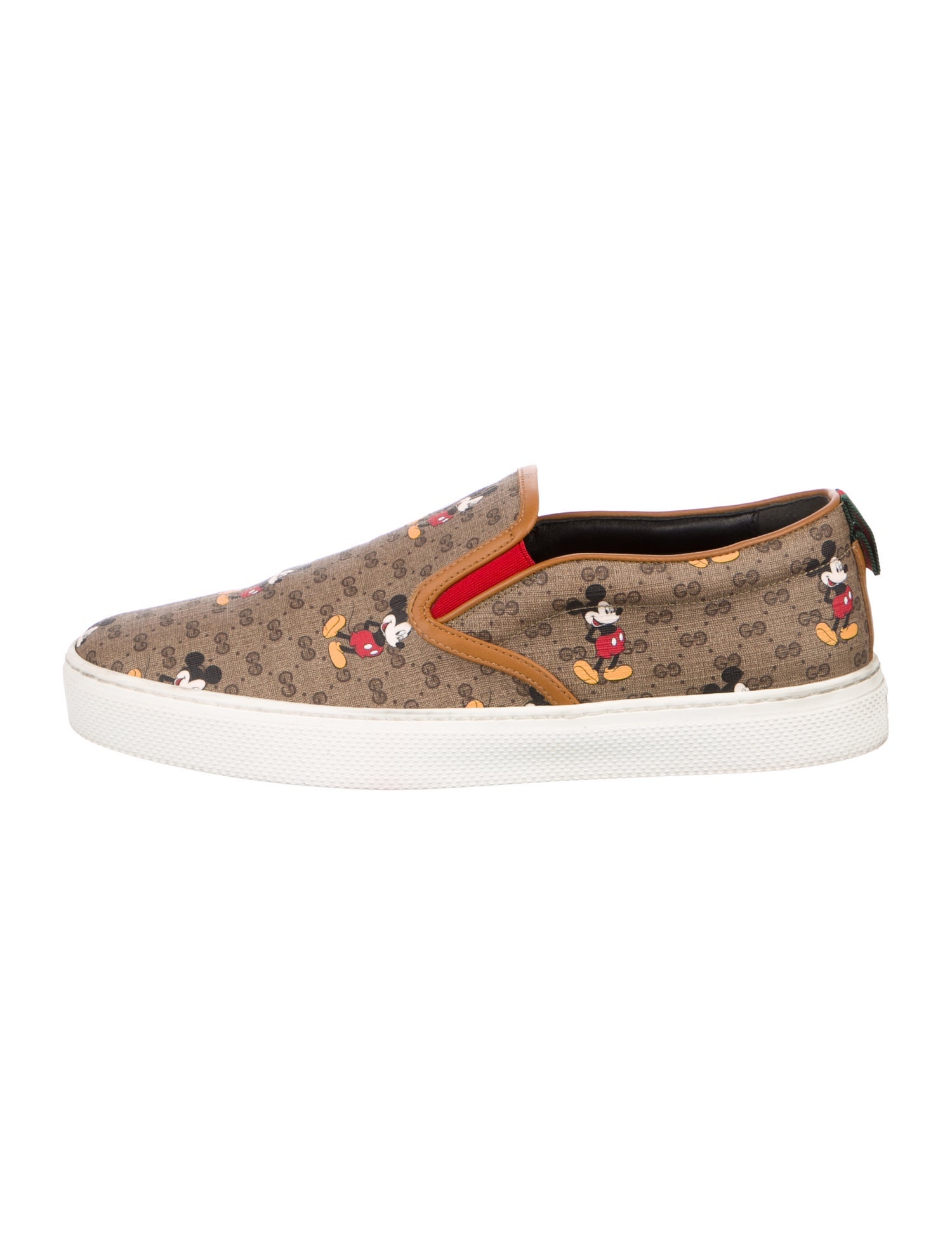 Gucci x Disney GG Supreme Leather Trim Embellishment Sneakers