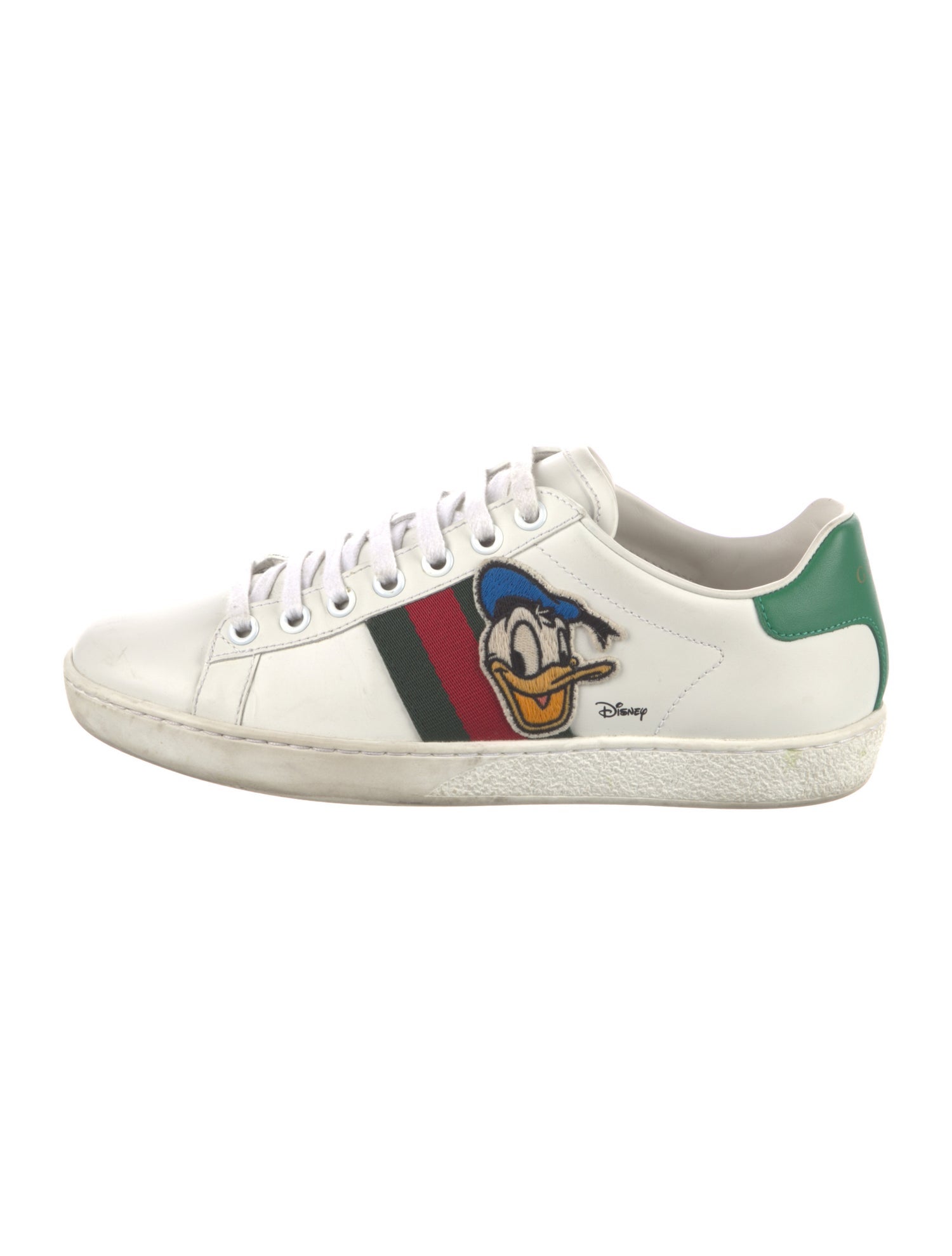 Gucci x Disney Web Accent Leather Sneakers