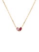 Gemella Jewels 18K Synthetic Ruby & Synthetic Sapphire Sweetheart Necklace