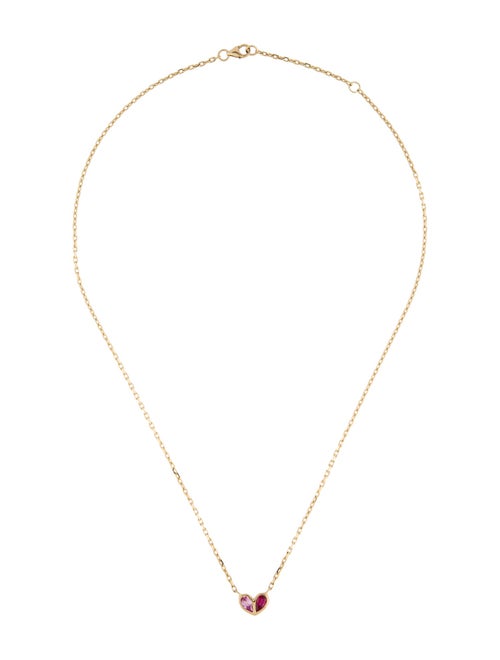 Gemella Jewels 18K Synthetic Ruby & Synthetic Sapphire Sweetheart Necklace