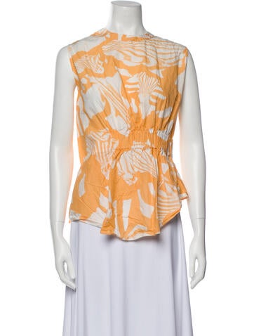 Genny Tops Printed Crew Neck Blouse Us4, It40 | S