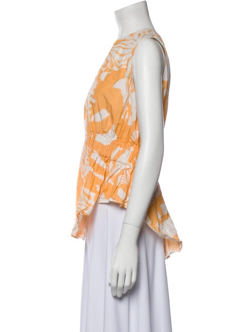 Genny Printed Crew Neck Blouse