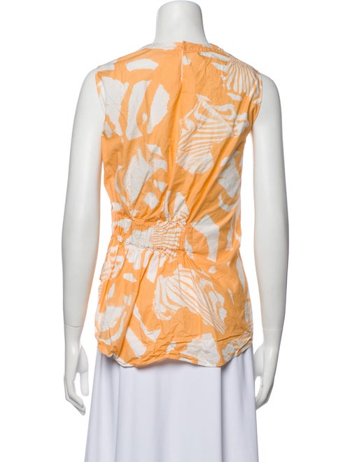 Genny Printed Crew Neck Blouse