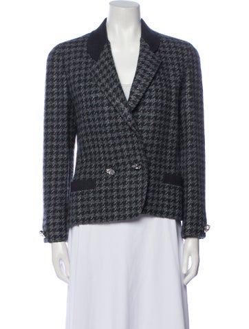 Genny Jackets Houndstooth Print Blazer M