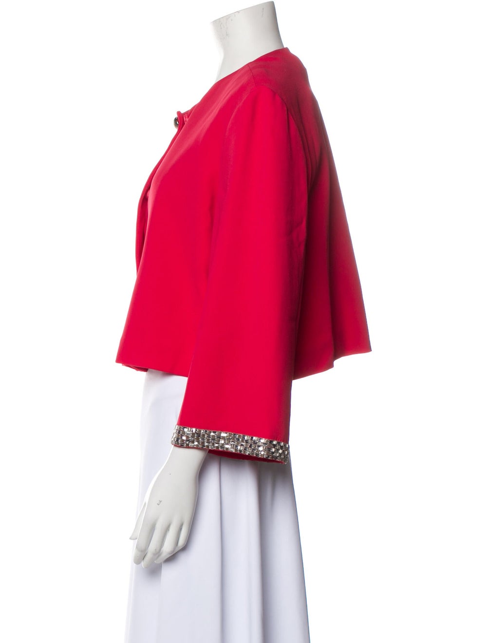Genny Evening Jacket Red Sequin Embellishments & … - image 2
