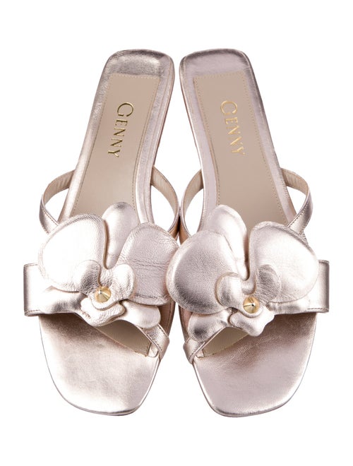 Genny Leather Studded Accents Slides