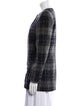 Genny Wool Plaid Print Evening Jacket