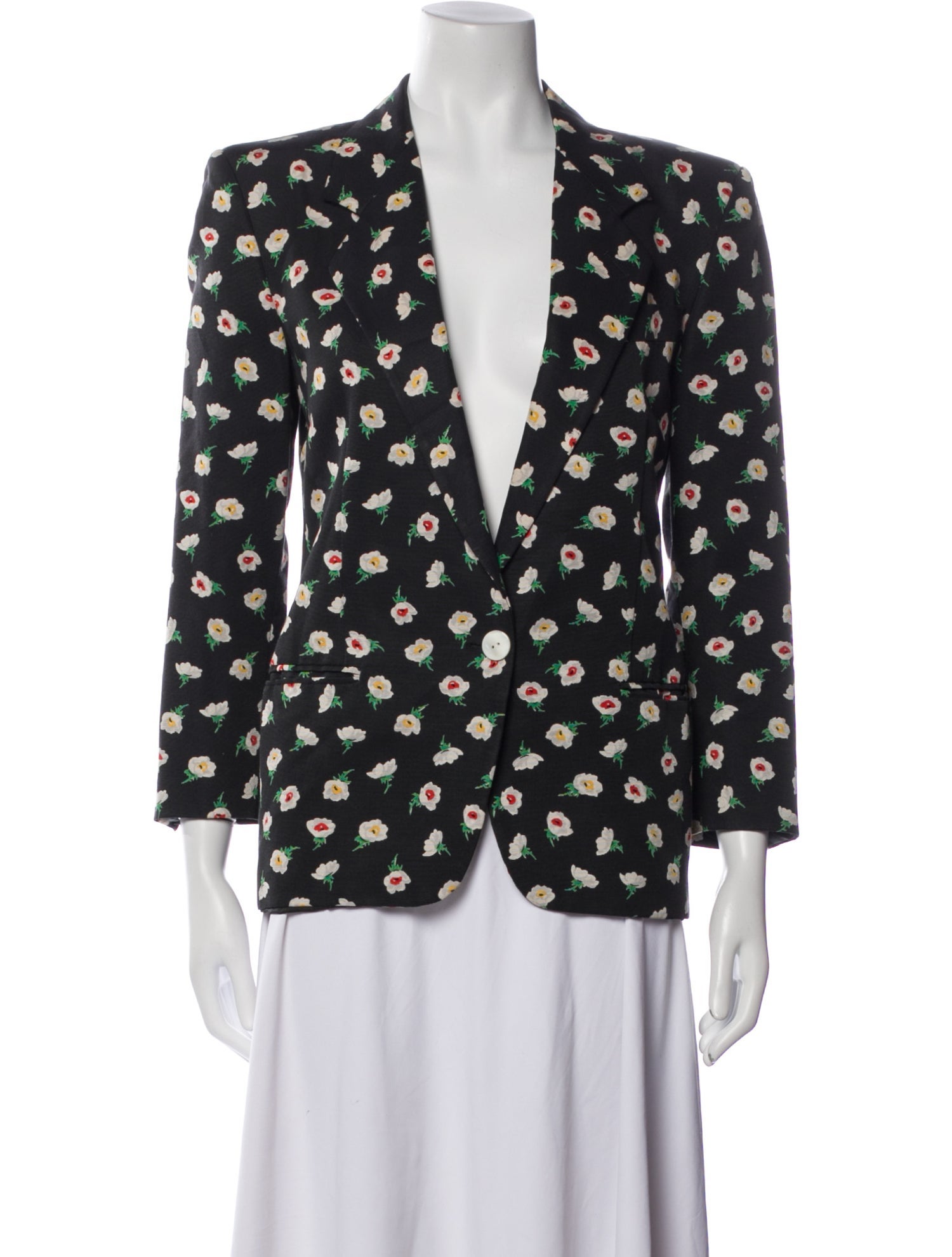 Genny Vintage Floral Print Blazer