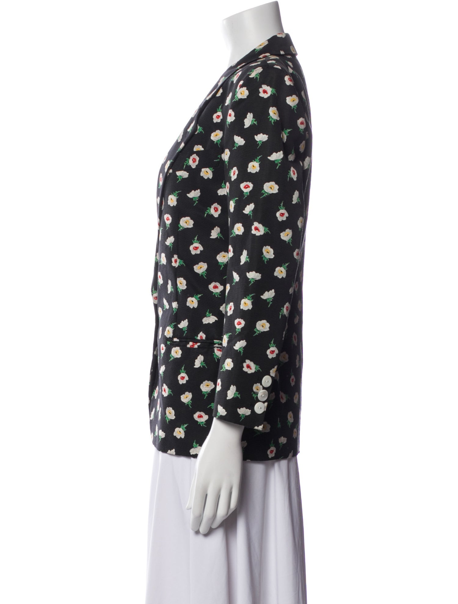 Genny Vintage Floral Print Blazer