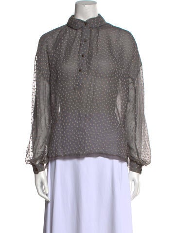 Geoffrey Beene Tops Vintage 1970's Blouse M
