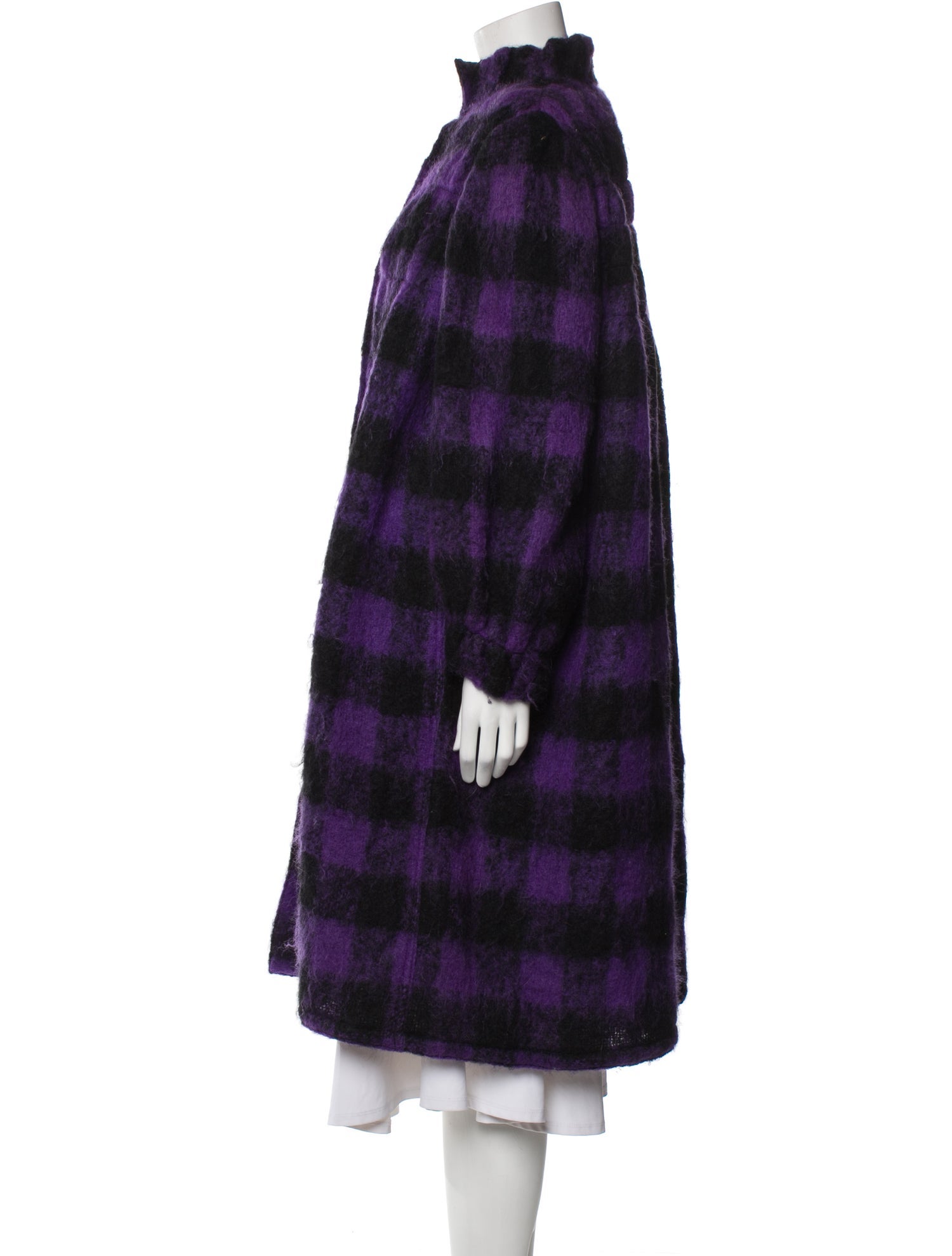 Geoffrey Beene Plaid Print Coat