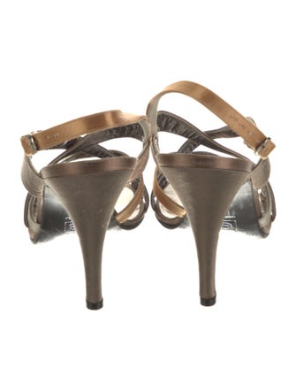 Geoffrey Beene Satin Slingback Sandals