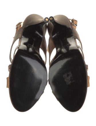 Geoffrey Beene Satin Slingback Sandals