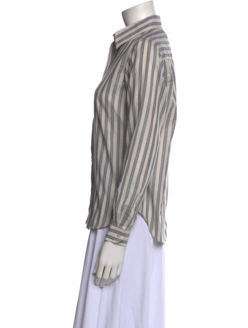 Geoffrey Beene Striped Long Sleeve Button-Up Top