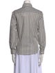 Geoffrey Beene Striped Long Sleeve Button-Up Top