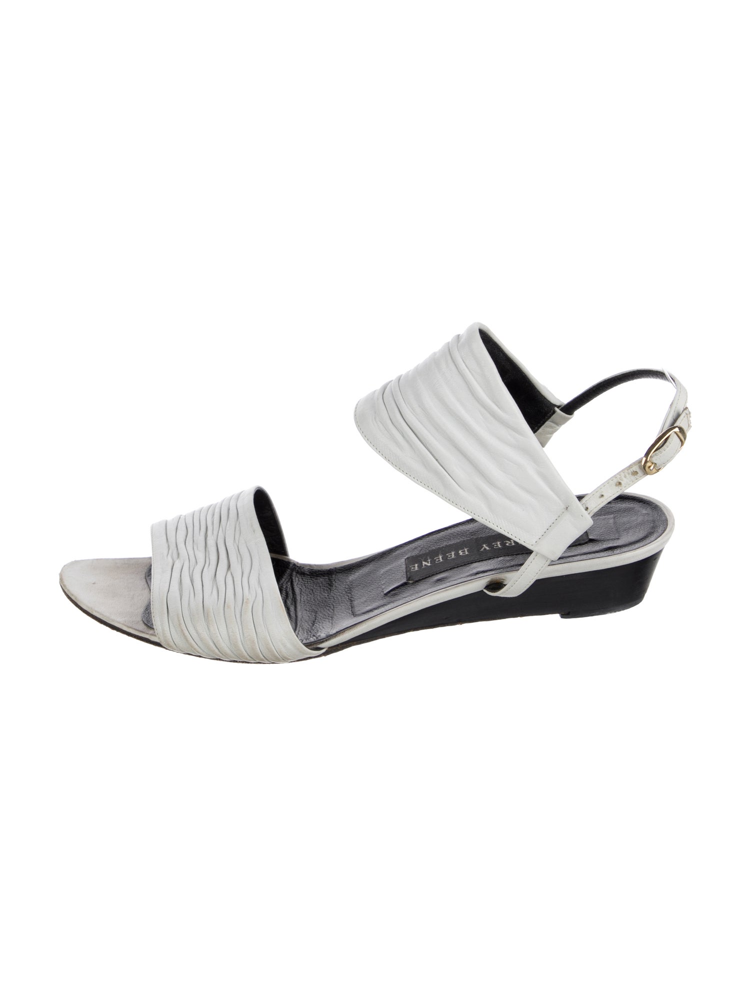 Geoffrey Beene Leather Slingback Sandals
