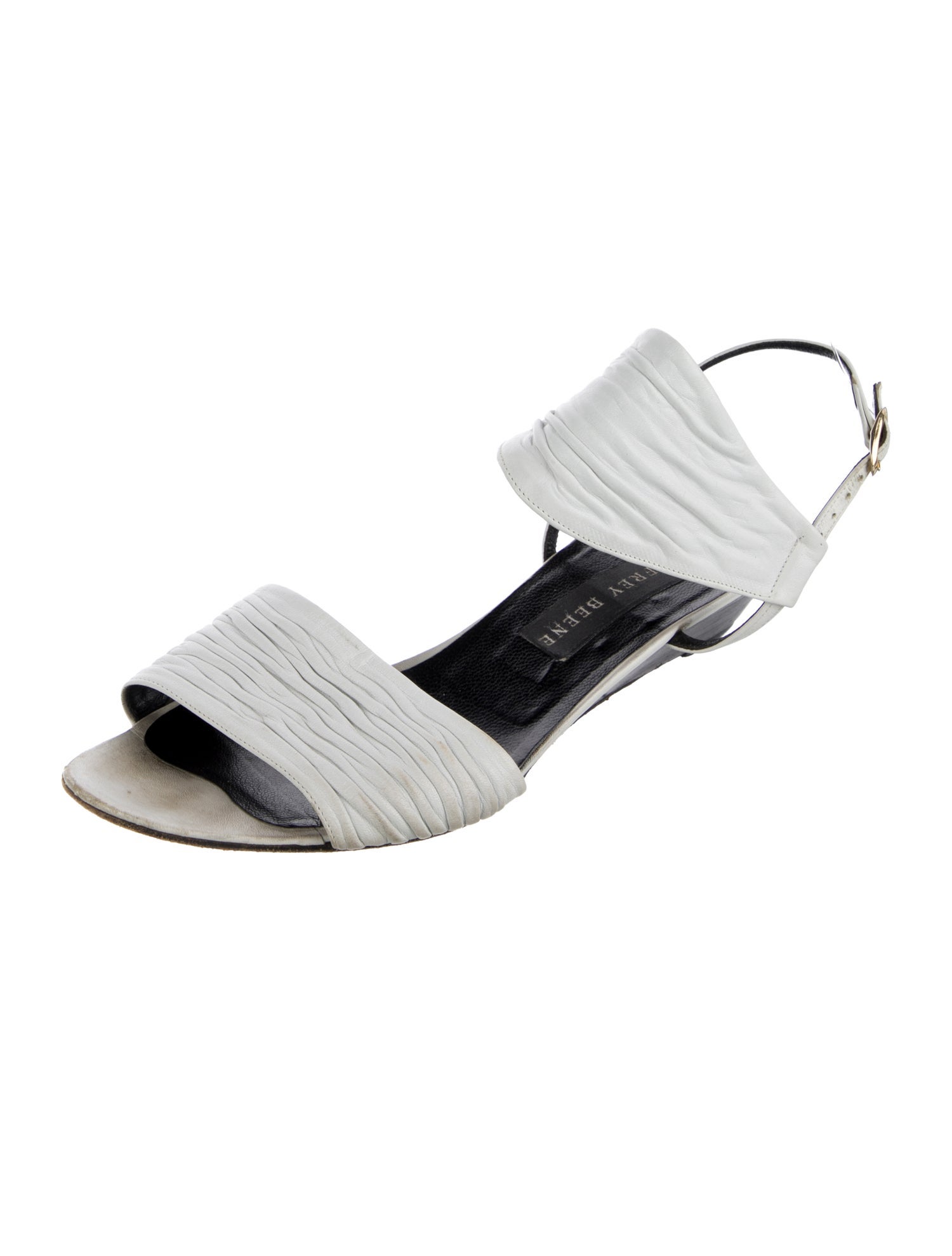 Geoffrey Beene Leather Slingback Sandals