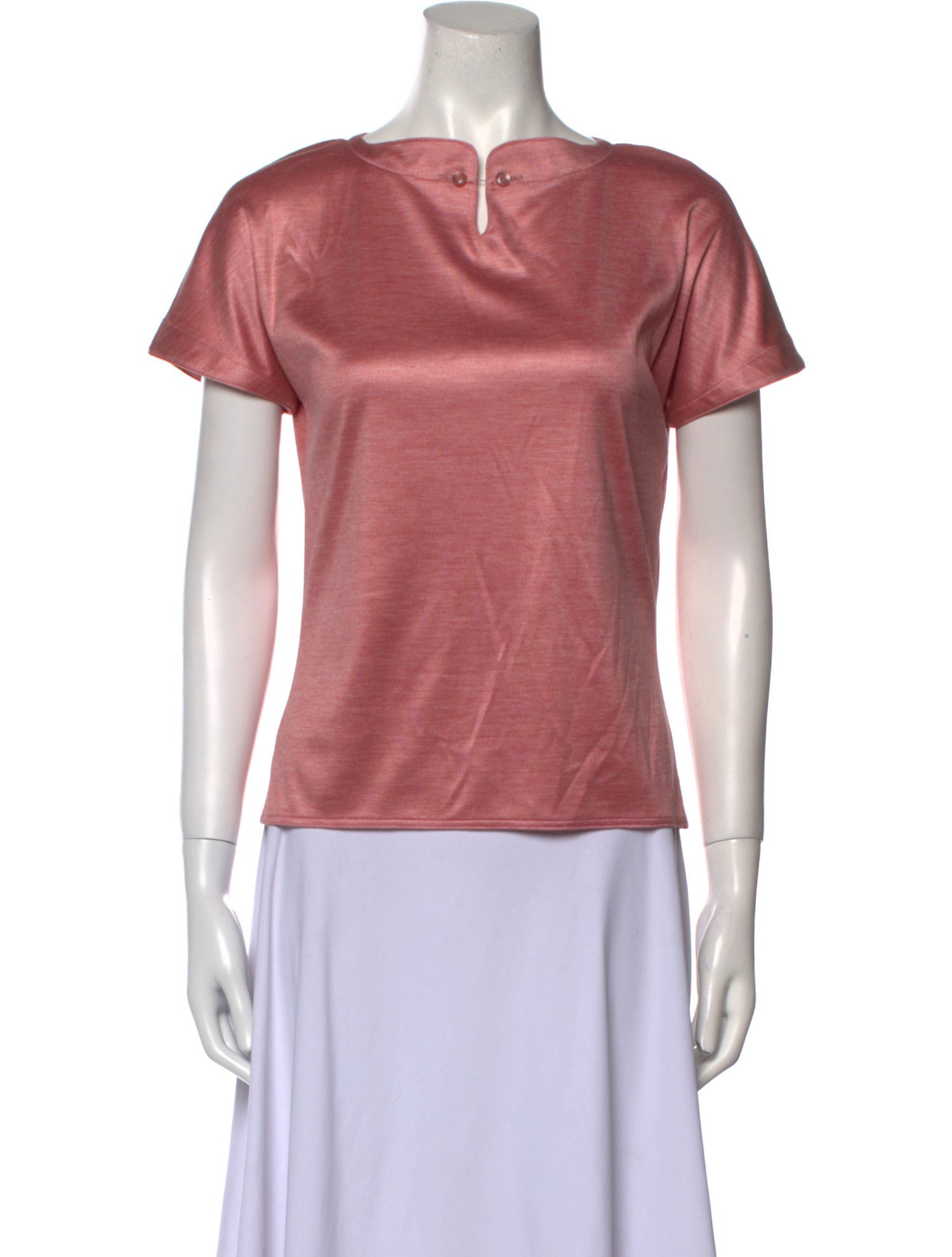 Geoffrey Beene Bateau Neckline Short Sleeve Top