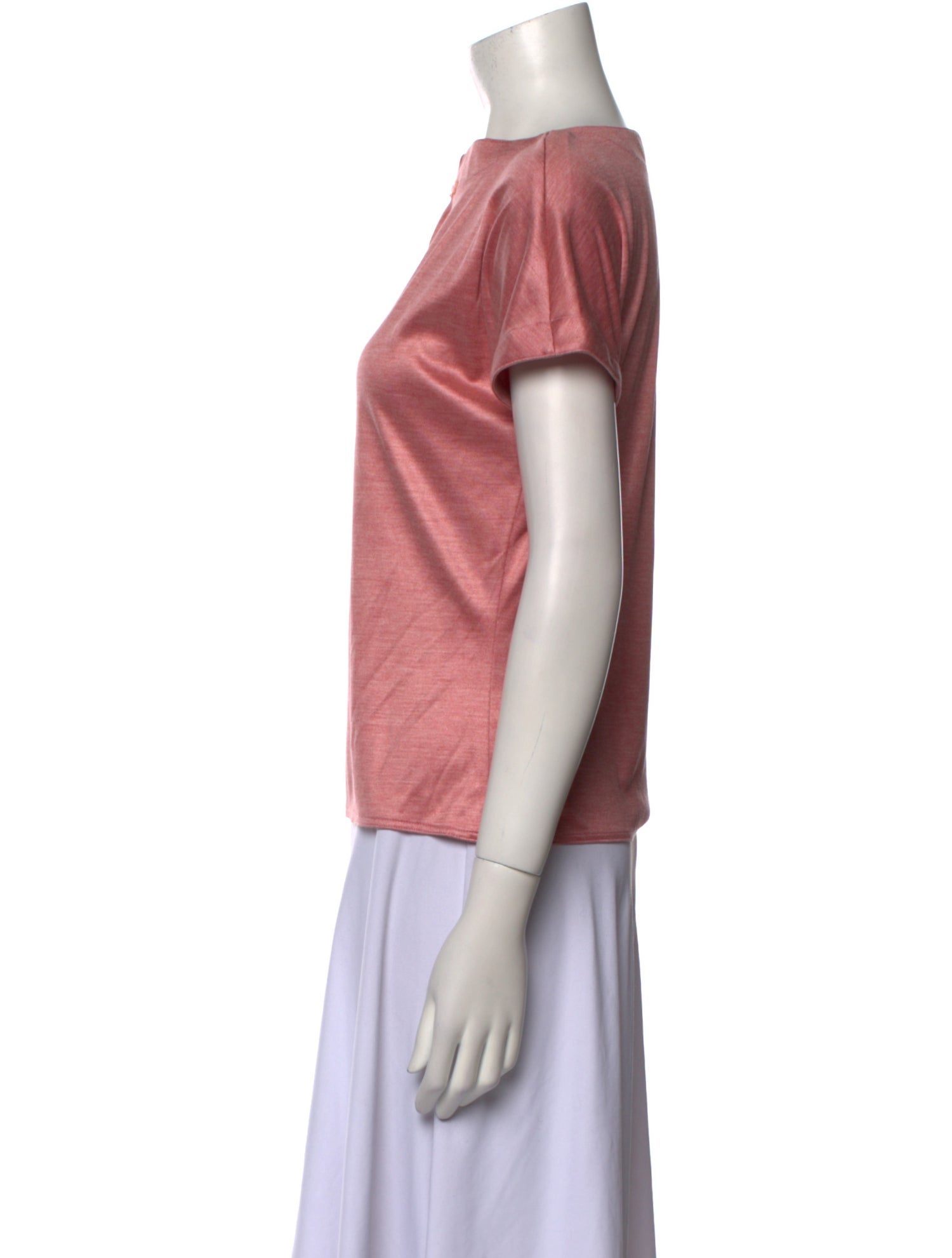 Geoffrey Beene Bateau Neckline Short Sleeve Top