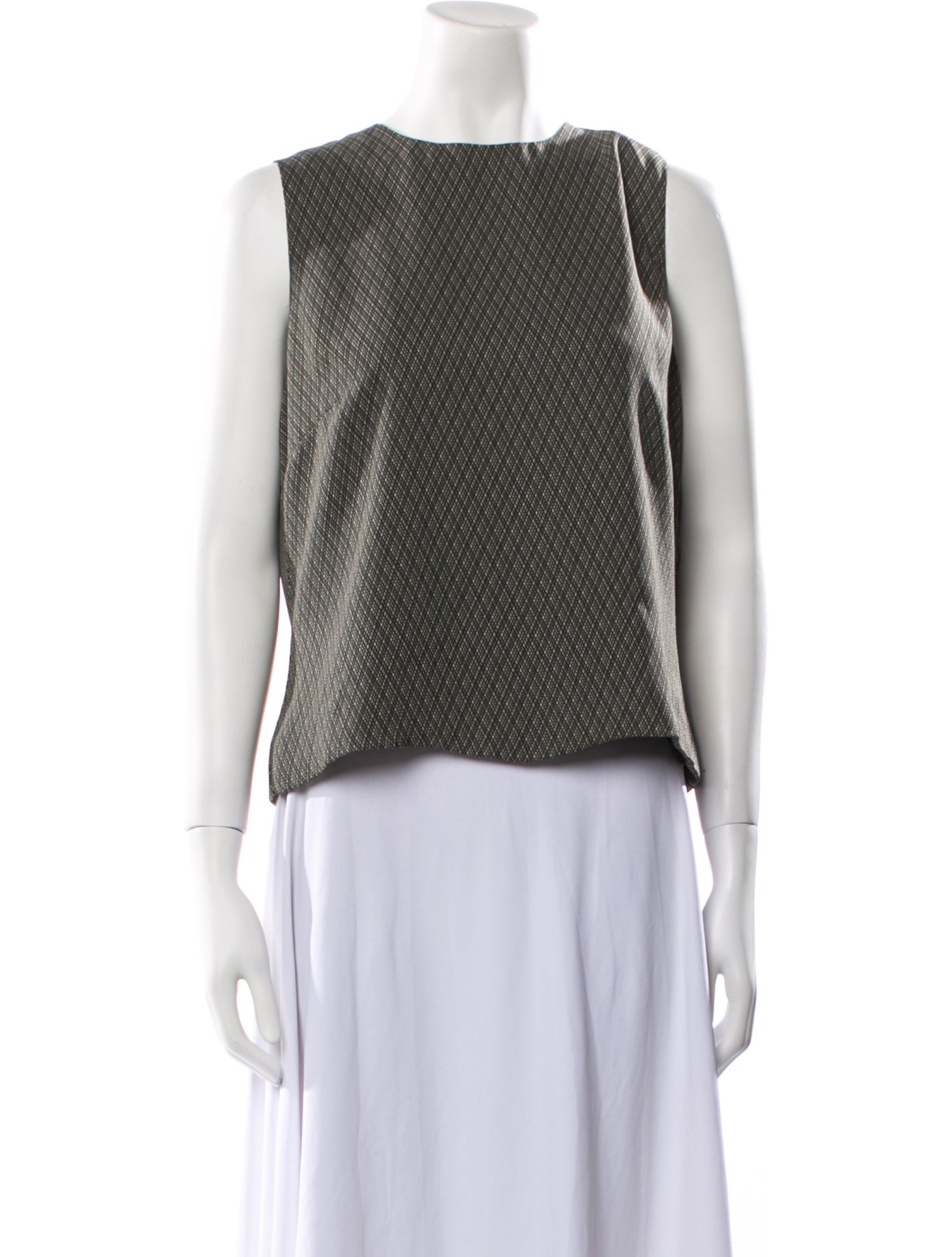 Geoffrey Beene Crew Neck Sleeveless Top