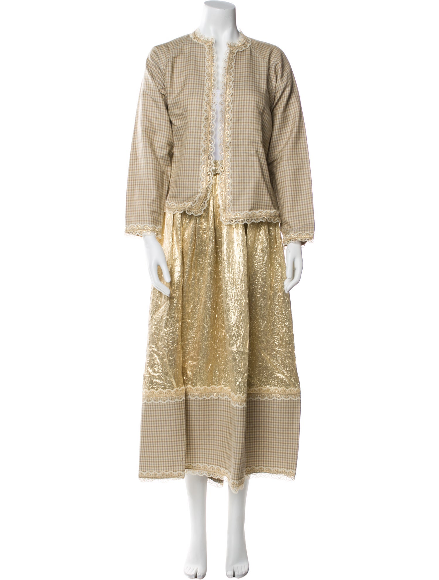 Geoffrey Beene Vintage Late 1970's - Early 1980's Skirt Set