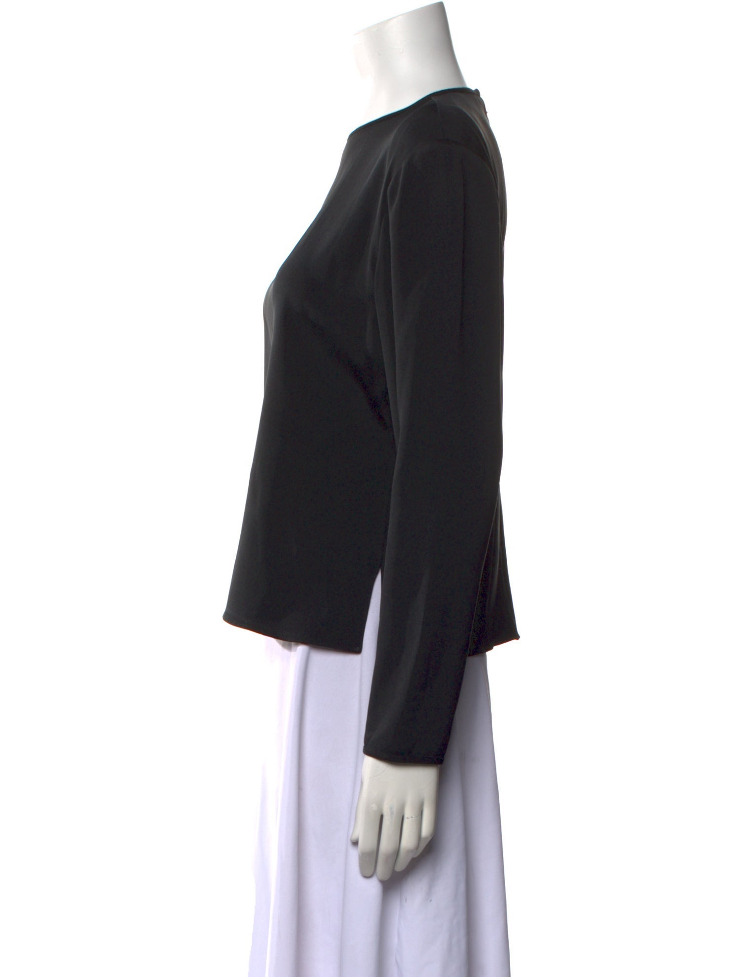 Geoffrey Beene Crew Neck Long Sleeve Top