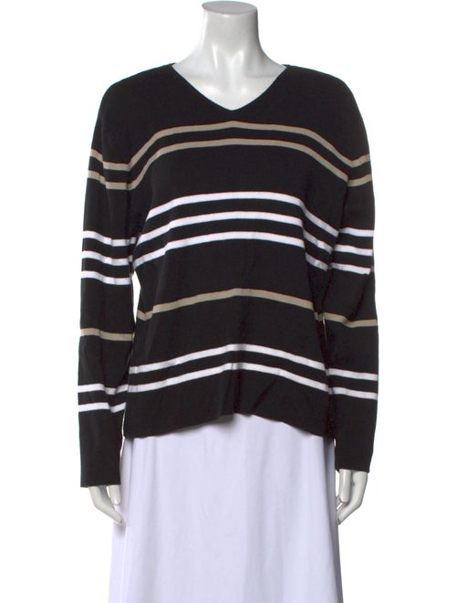 Geoffrey Beene Striped V-Neck Sweatshirt