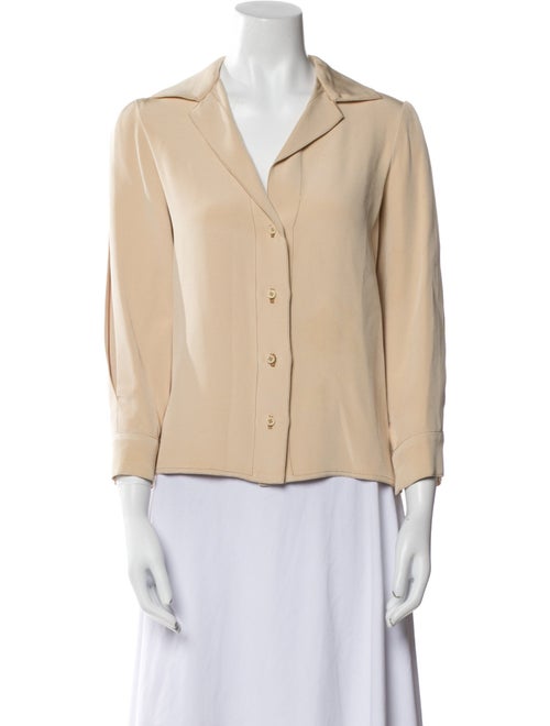 Geoffrey Beene Three-Quarter Sleeve Button-Up Top