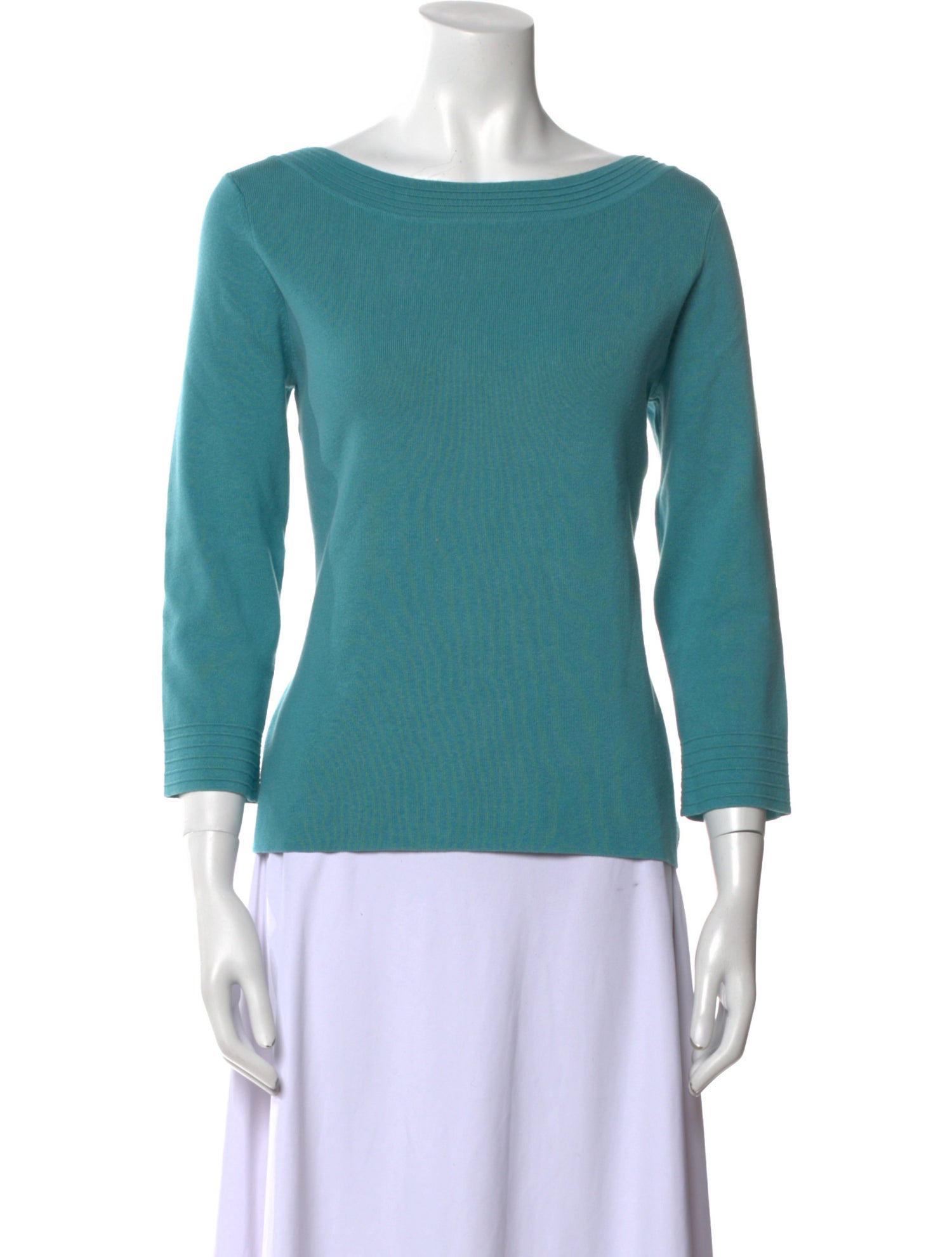 Geoffrey Beene Silk Bateau Neckline Sweater